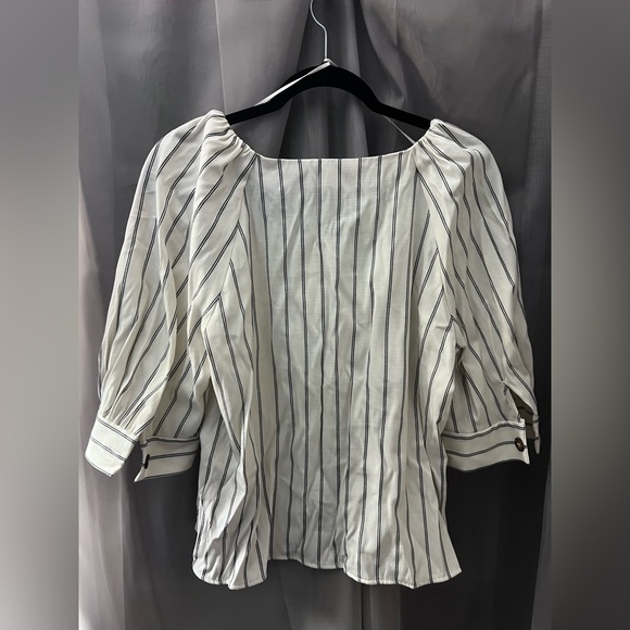 Black and white striped trf blouse - Picture 2 of 3